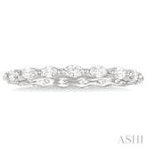 5/8 ctw Marquise Cut Diamond Eternity Wedding Band in 14K White Gold